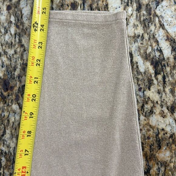 Talbots Tan Metallic Shimmer Long Sleeve Round Neck Top Size 3X - Picture 8 of 9